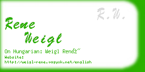rene weigl business card